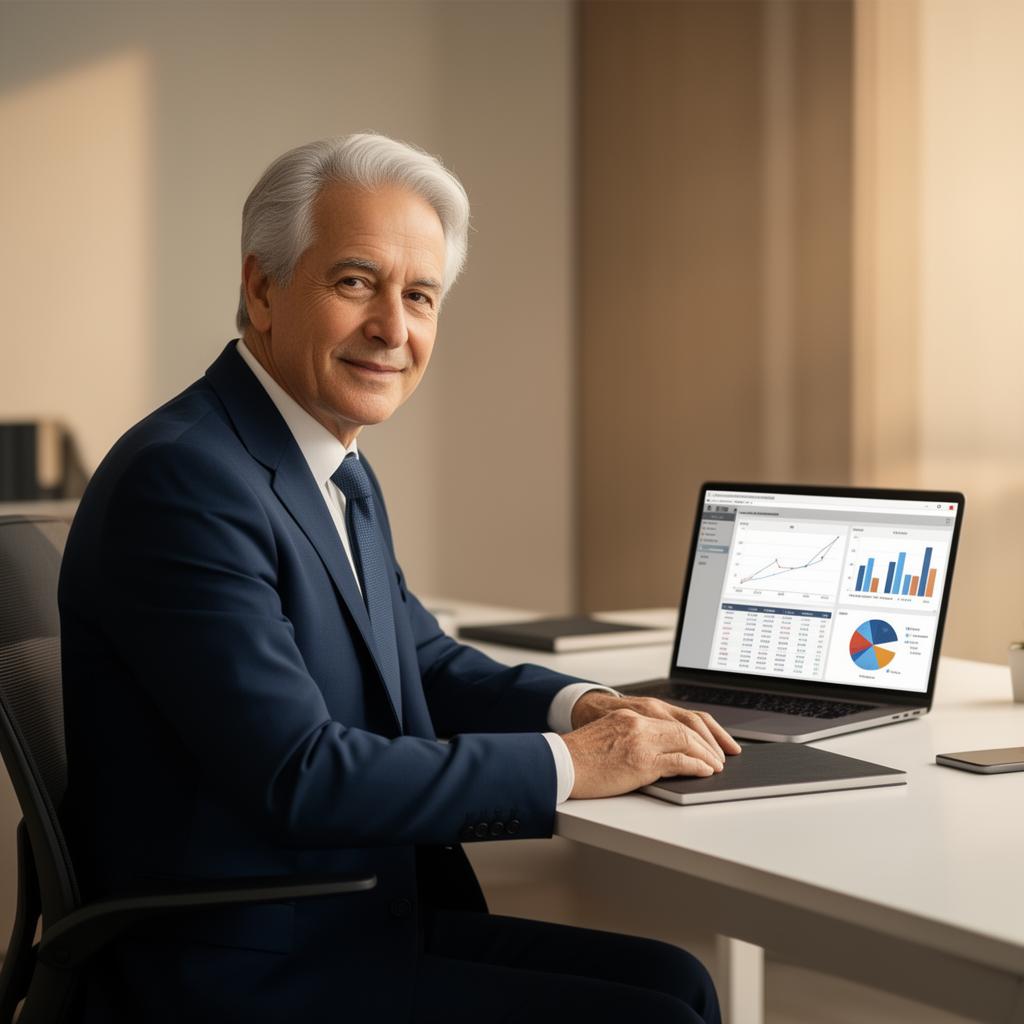 Medicare insurance advisor reviewing client revenue opportunities